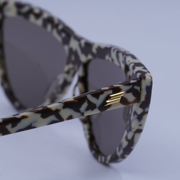 Bottega Veneta BV1018S 006 Sunglasses Brown Ivory Cat Eye Frame, Brown Lenses - Picture 5 of 10